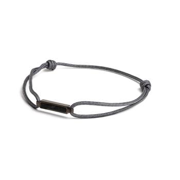 1,5 mm graues Nylonarmband mit einem Kohlefaserelement - Talis Grey Black